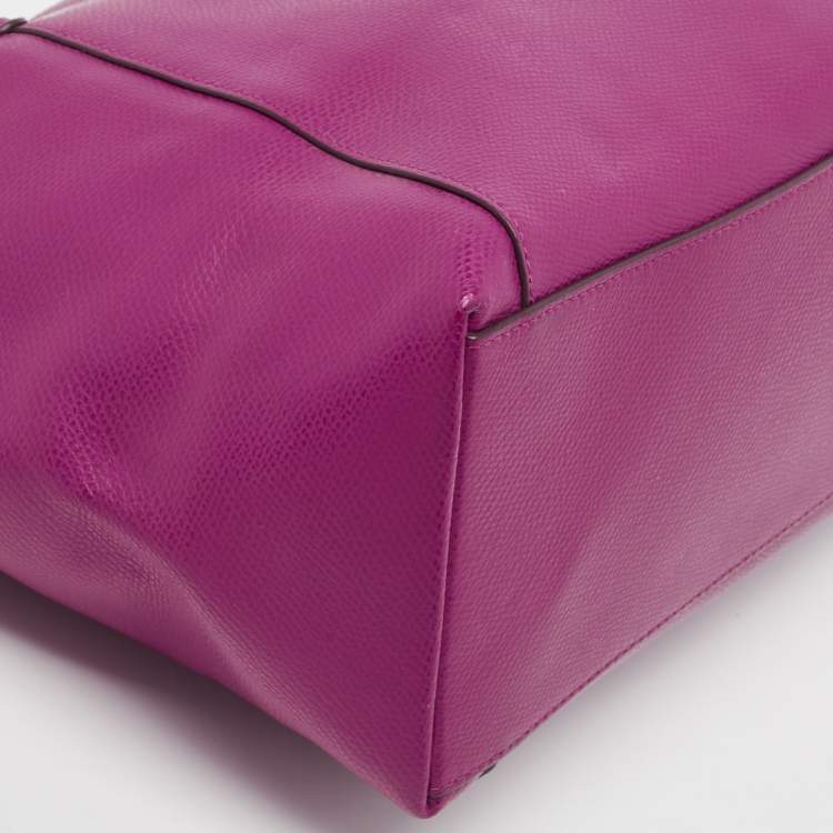 Pre Owned Coach Magenta Leather Ava Tote