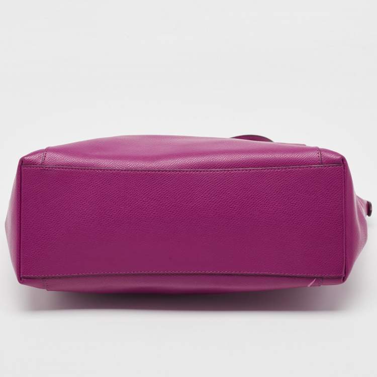 Pre Owned Coach Magenta Leather Ava Tote