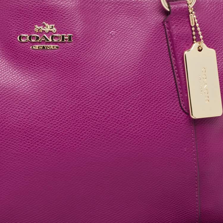 Pre Owned Coach Magenta Leather Ava Tote