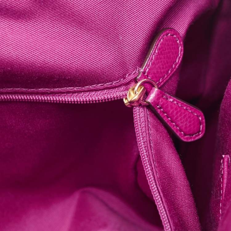Pre Owned Coach Magenta Leather Ava Tote