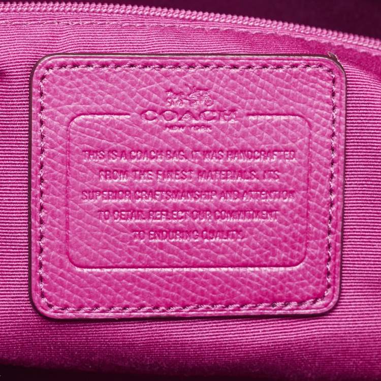 Pre Owned Coach Magenta Leather Ava Tote