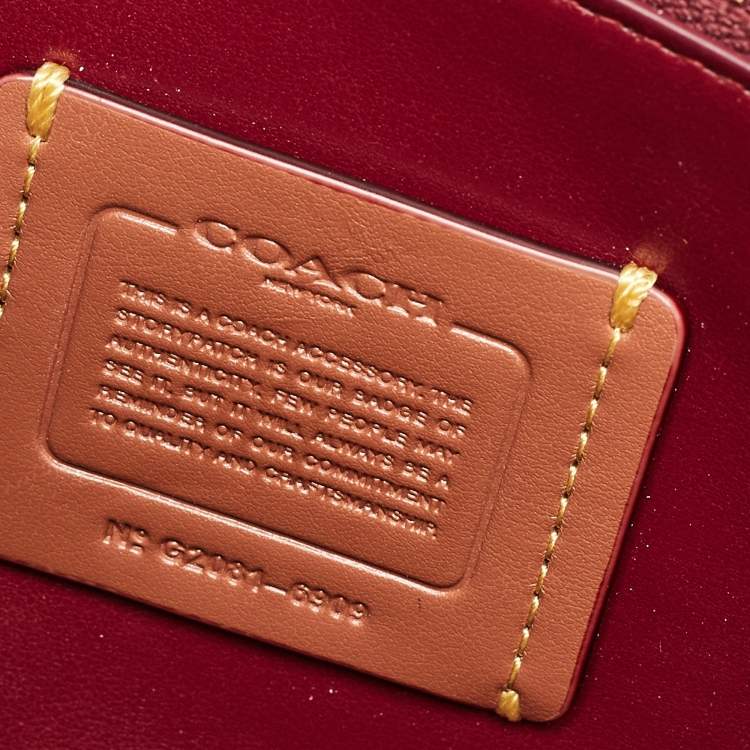 Pre Owned Coach Beige/Brown Signature Coated Canvas and Leather Tabby Chain Crossbody Bag