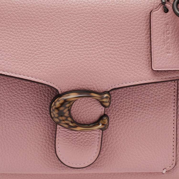 Pre Owned Coach Pink Leather Tabby Top Handle Bag