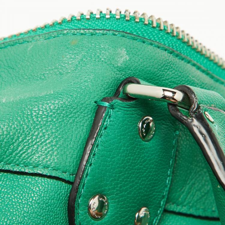 Pre Owned Coach Green Leather Rhyder Satchel