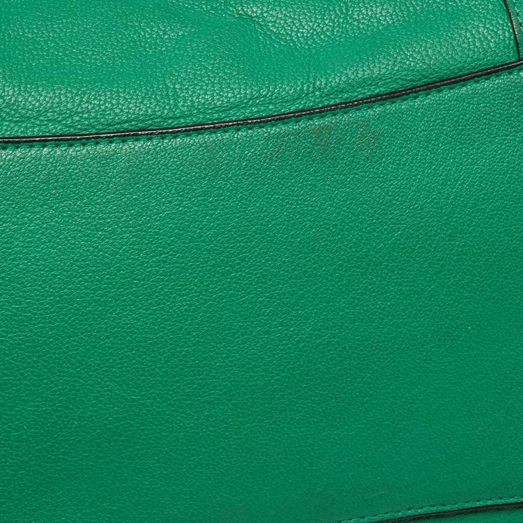 Pre Owned Coach Green Leather Rhyder Satchel