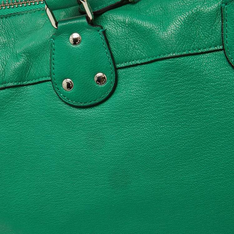 Pre Owned Coach Green Leather Rhyder Satchel