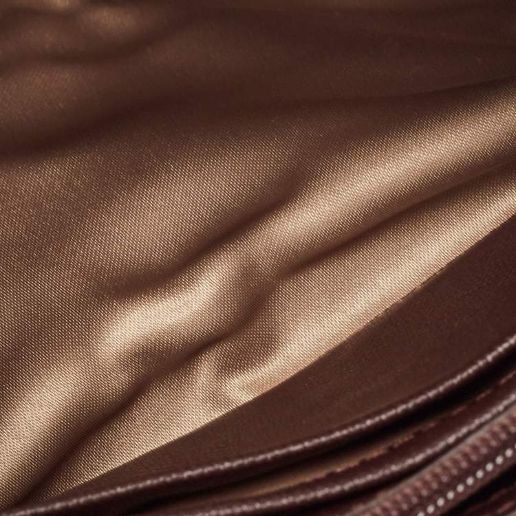 Pre Owned Coach Brown/Beige Signature Canvas Mini Crossbody Bag
