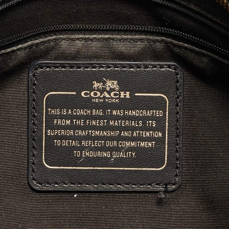 Pre Owned Coach Black Pebbled Leather Blake Carryall Tote
