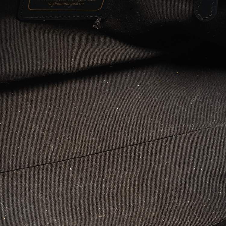 Pre Owned Coach Black Pebbled Leather Blake Carryall Tote