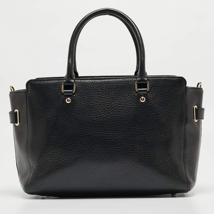 Pre Owned Coach Black Pebbled Leather Blake Carryall Tote
