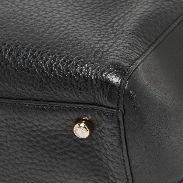 Pre Owned Coach Black Pebbled Leather Blake Carryall Tote