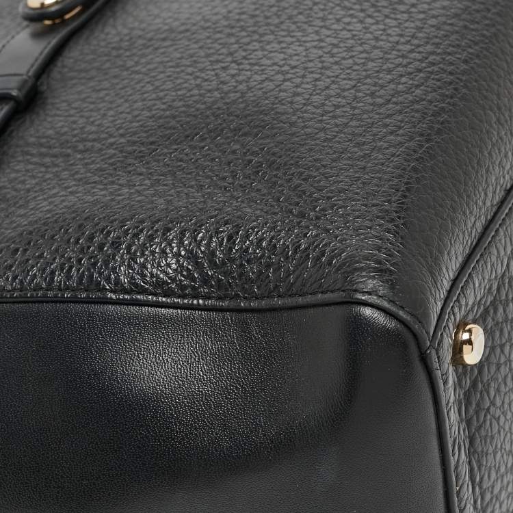 Pre Owned Coach Black Pebbled Leather Blake Carryall Tote