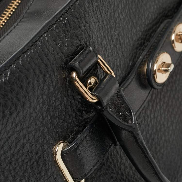 Pre Owned Coach Black Pebbled Leather Blake Carryall Tote