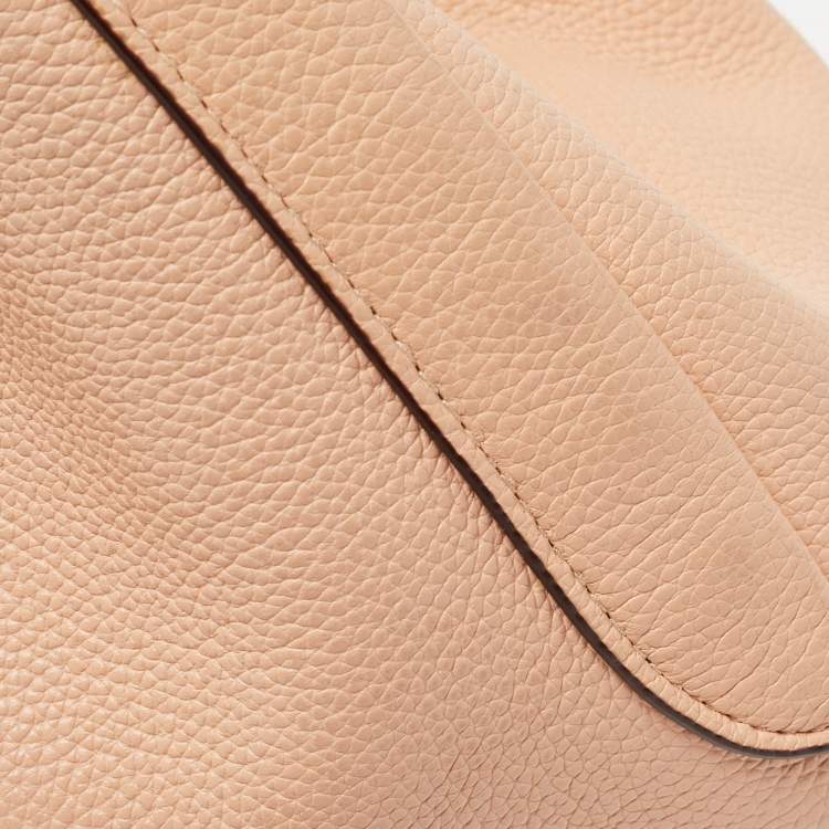 Pre Owned Coach Orange Pebbled Leather Hadley 21 Hobo