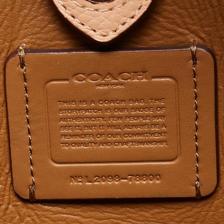 Pre Owned Coach Orange Pebbled Leather Hadley 21 Hobo