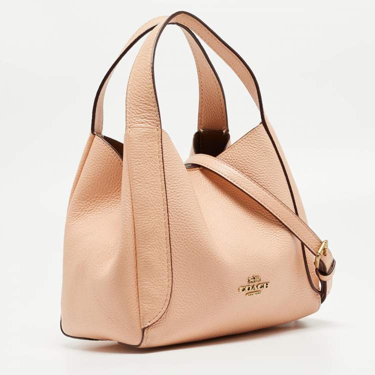 Pre Owned Coach Orange Pebbled Leather Hadley 21 Hobo