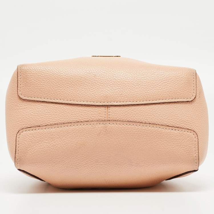 Pre Owned Coach Orange Pebbled Leather Hadley 21 Hobo