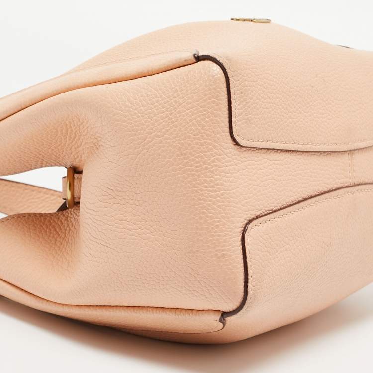 Pre Owned Coach Orange Pebbled Leather Hadley 21 Hobo
