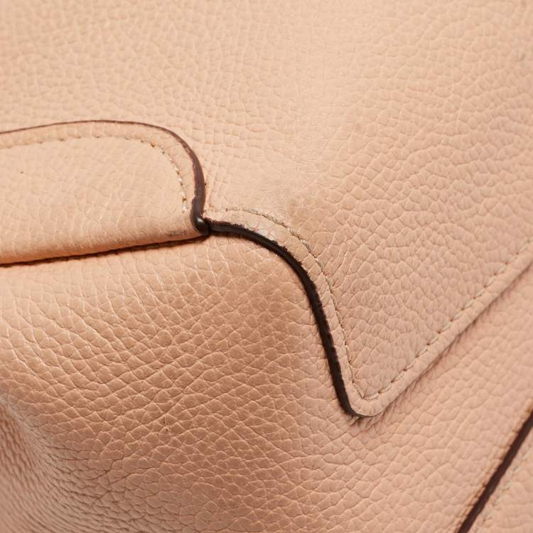 Pre Owned Coach Orange Pebbled Leather Hadley 21 Hobo