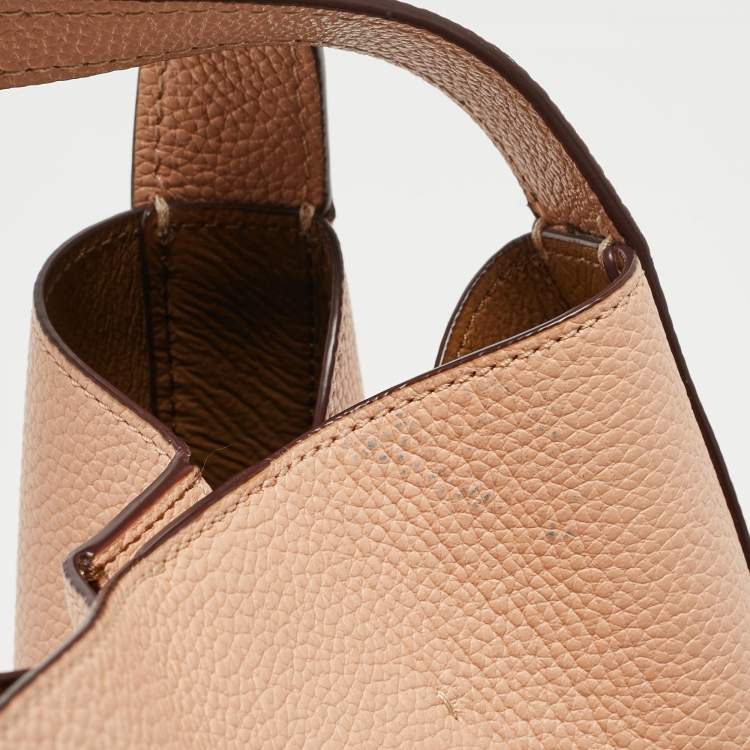 Pre Owned Coach Orange Pebbled Leather Hadley 21 Hobo