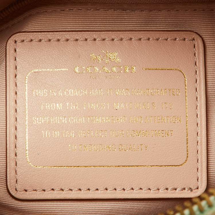 Pre Owned Coach Beige Leather Mini Bennett Satchel