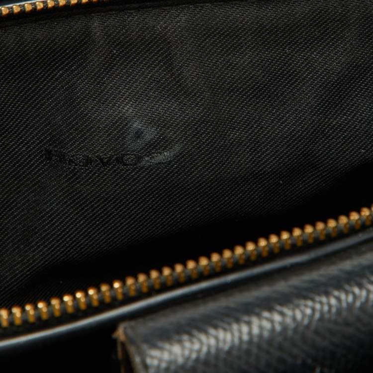 Pre Owned Coach Black Leather Turnlock Carryall 29 Satchel 