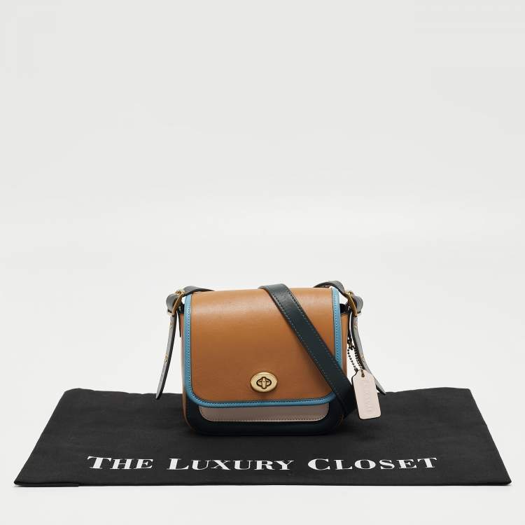 مملوكة مسبقًا Coach Multicolor Leather Colorblock Rambler 16 Crossbody Bag