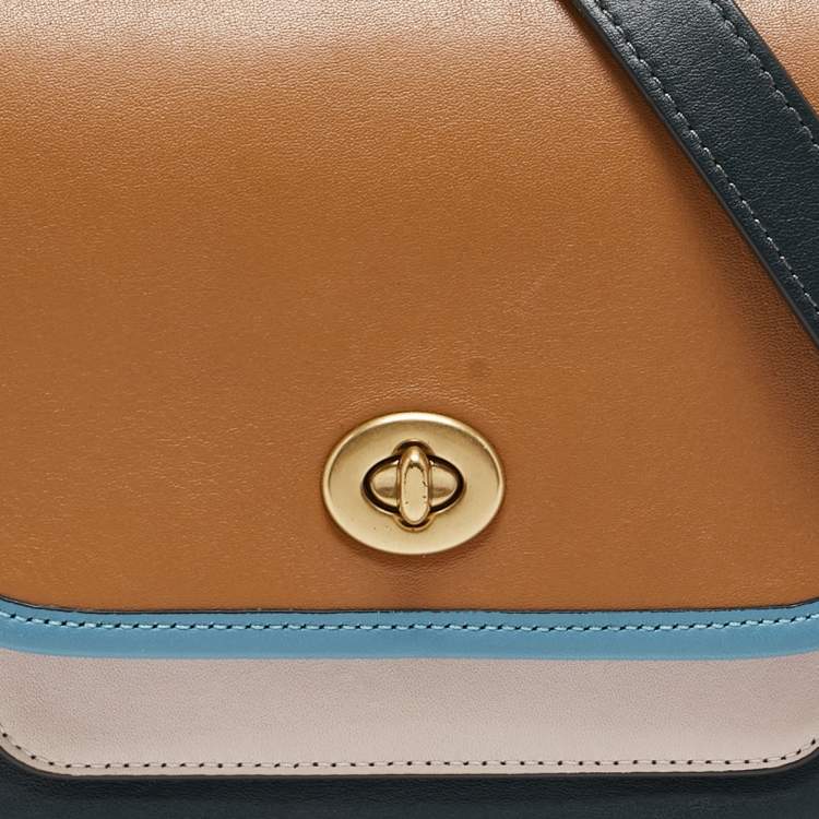 مملوكة مسبقًا Coach Multicolor Leather Colorblock Rambler 16 Crossbody Bag