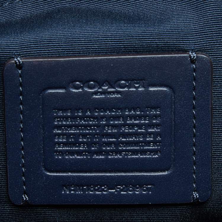 Pre Owned Coach Brown/Beige Signature Coated Canvas and Leather Mia Shoulder Bag