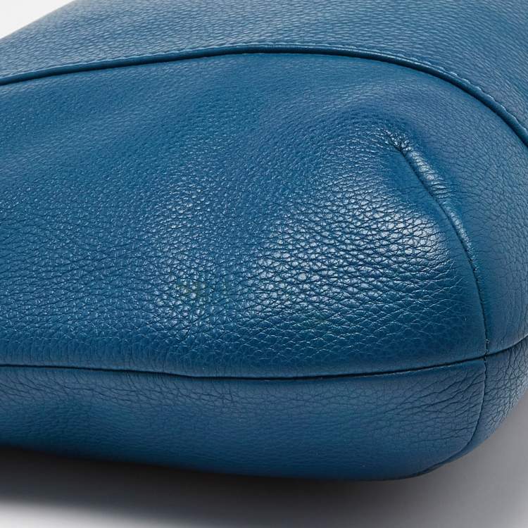 Pre Owned Coach Blue Leather Isabelle East West Hobo