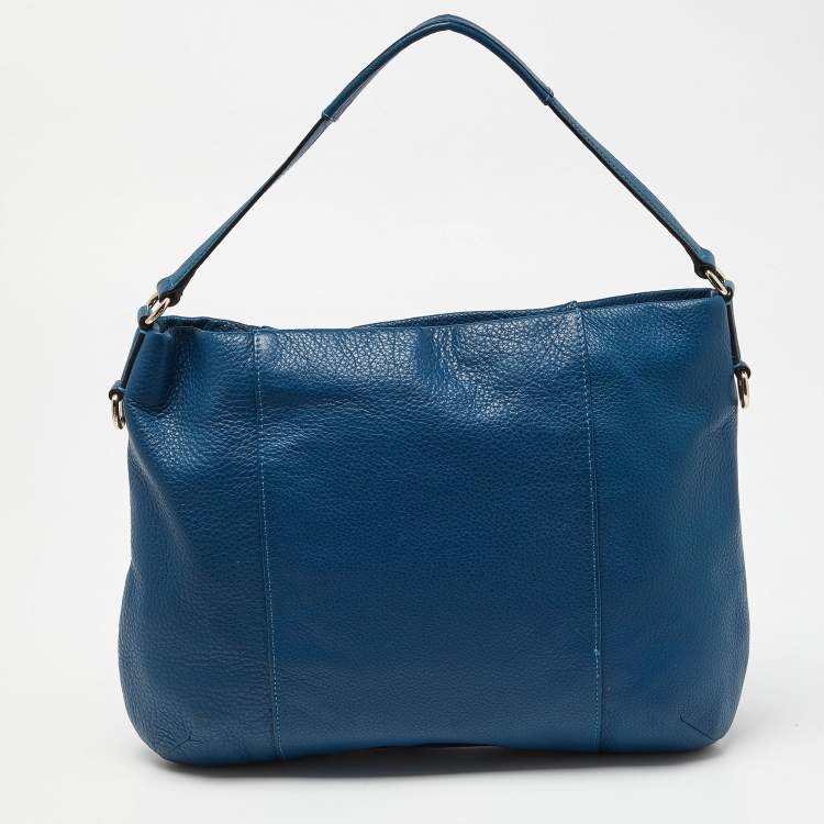 Pre Owned Coach Blue Leather Isabelle East West Hobo