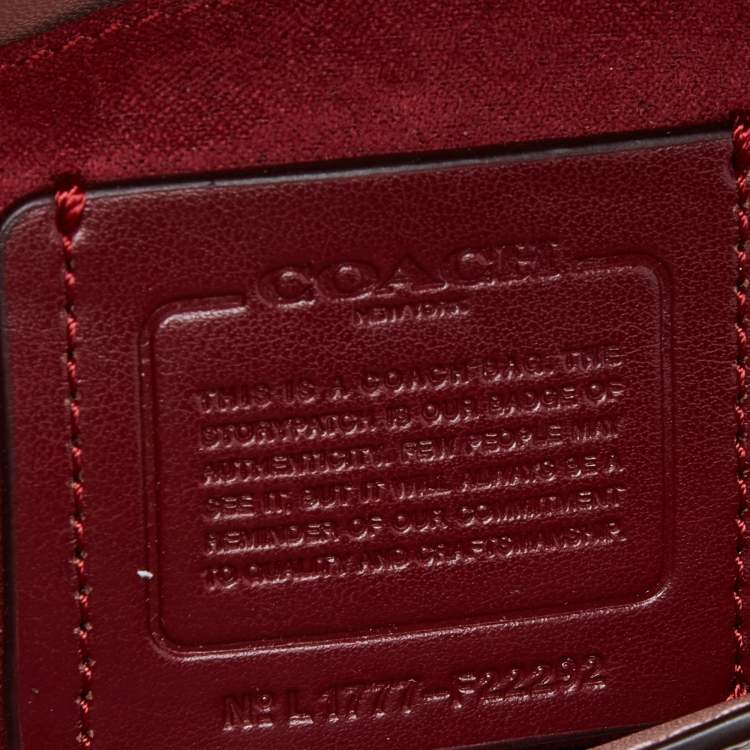 Pre Owned Coach Pink Signature Patent Leather Lex Crossbody Bag