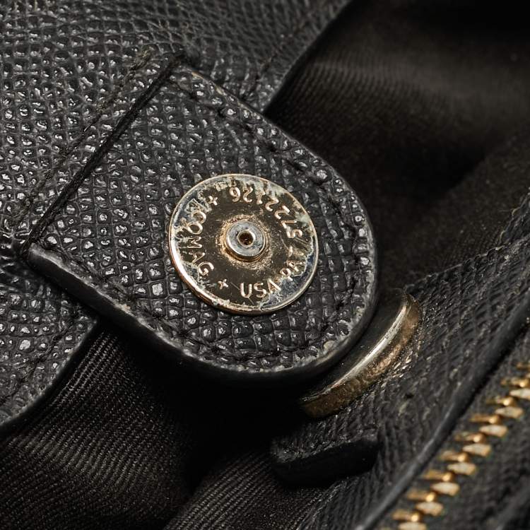Pre Owned Coach Black Leather Mini Sage Carryall Satchel