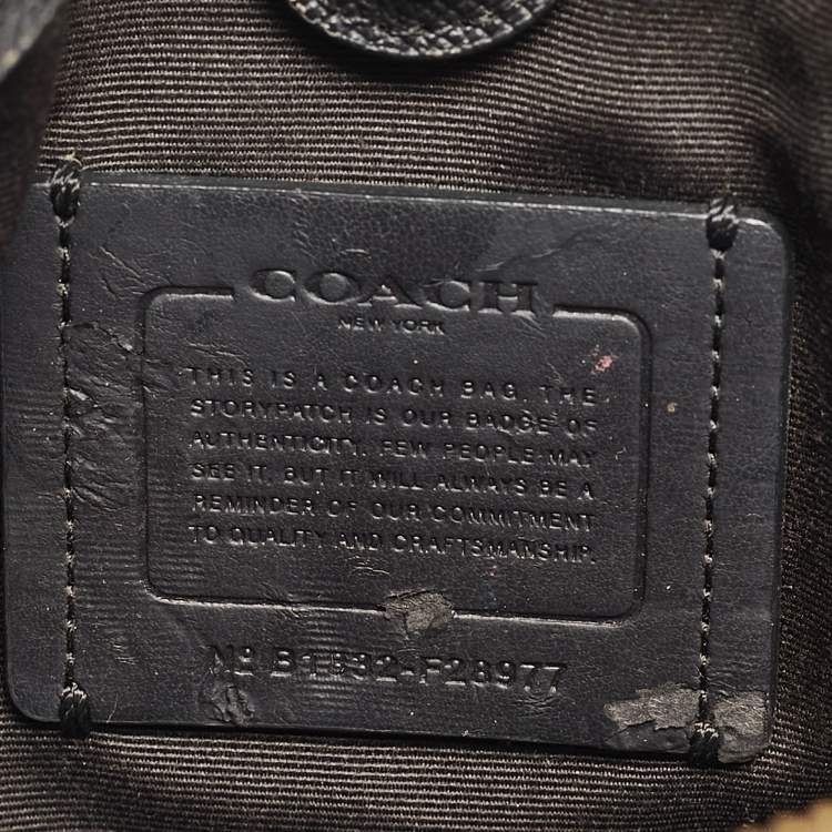 Pre Owned Coach Black Leather Mini Sage Carryall Satchel