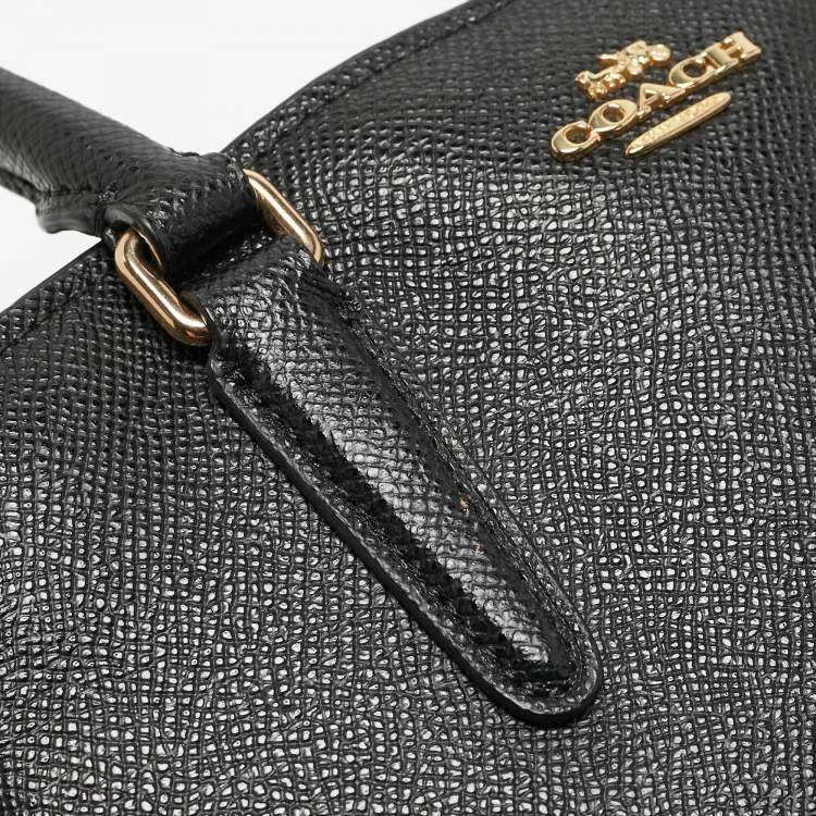 Pre Owned Coach Black Leather Mini Sage Carryall Satchel