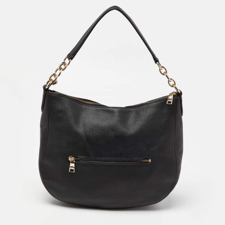 Pre Owned Coach Black Leather Chelsea Hobo