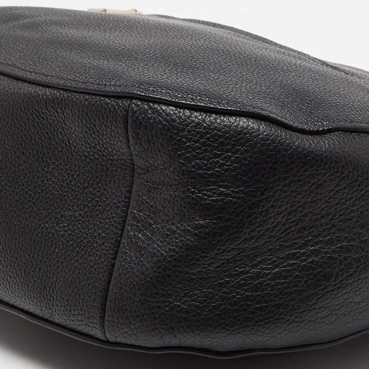 Pre Owned Coach Black Leather Chelsea Hobo