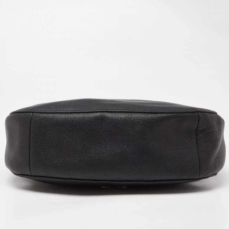 Pre Owned Coach Black Leather Chelsea Hobo