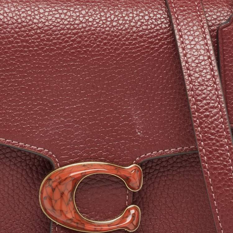 Pre Owned Coach Burgundy Leather Tabby Top Handle Bag