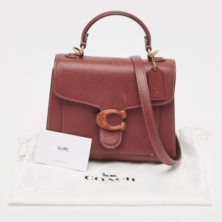 Pre Owned Coach Burgundy Leather Tabby Top Handle Bag