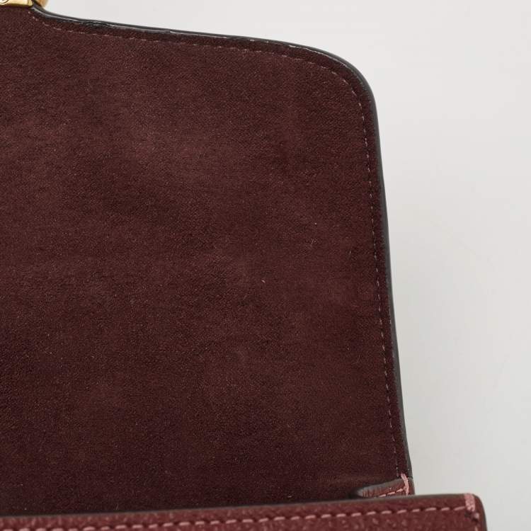 Pre Owned Coach Burgundy Leather Tabby Top Handle Bag