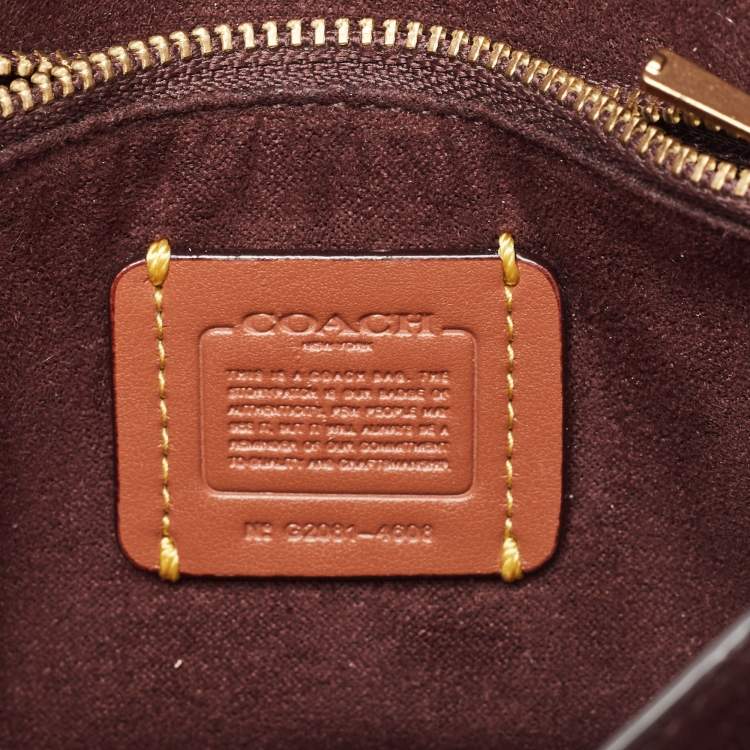 Pre Owned Coach Burgundy Leather Tabby Top Handle Bag