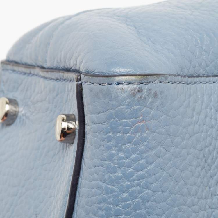 Pre Owned Coach Blue Leather Swagger 20 Tote