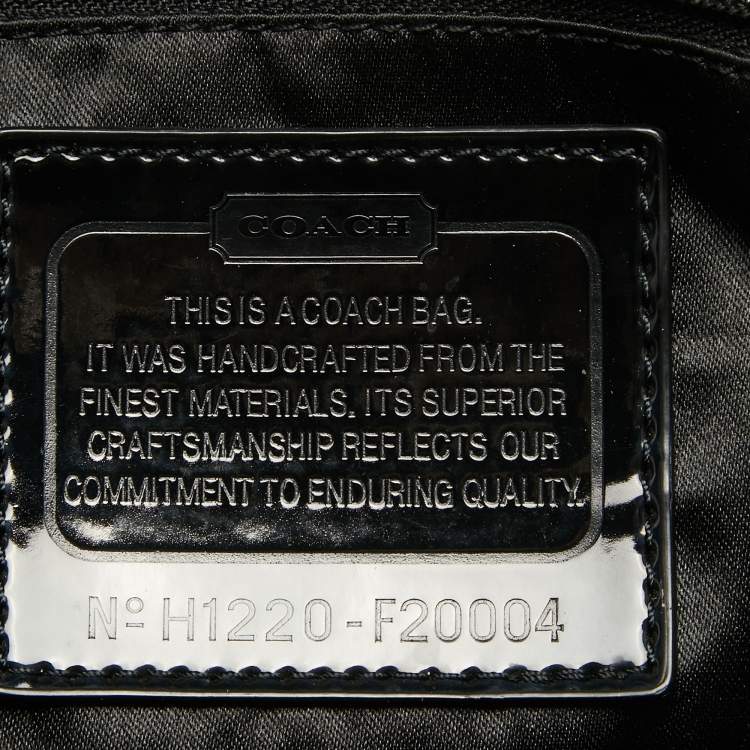 Pre Owned Coach Black Patent Leather Daisy Tote