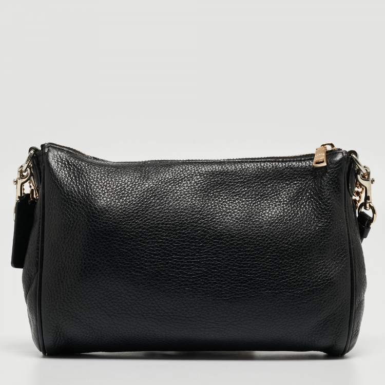 Pre Owned Coach Black Leather Carrie Crossbody Bag