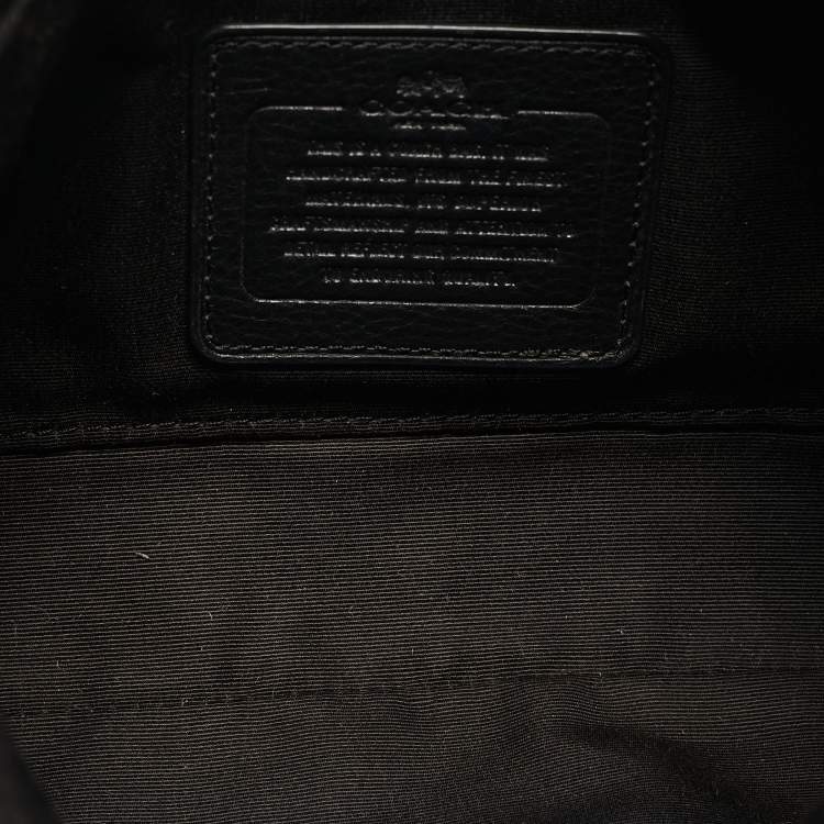 Pre Owned Coach Black Leather Carrie Crossbody Bag