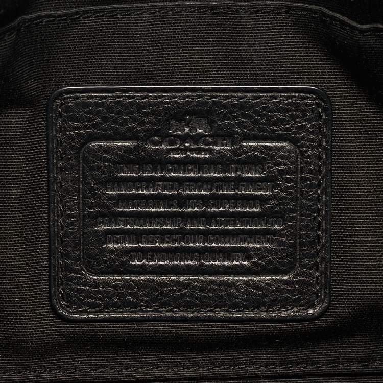 Pre Owned Coach Black Leather Carrie Crossbody Bag
