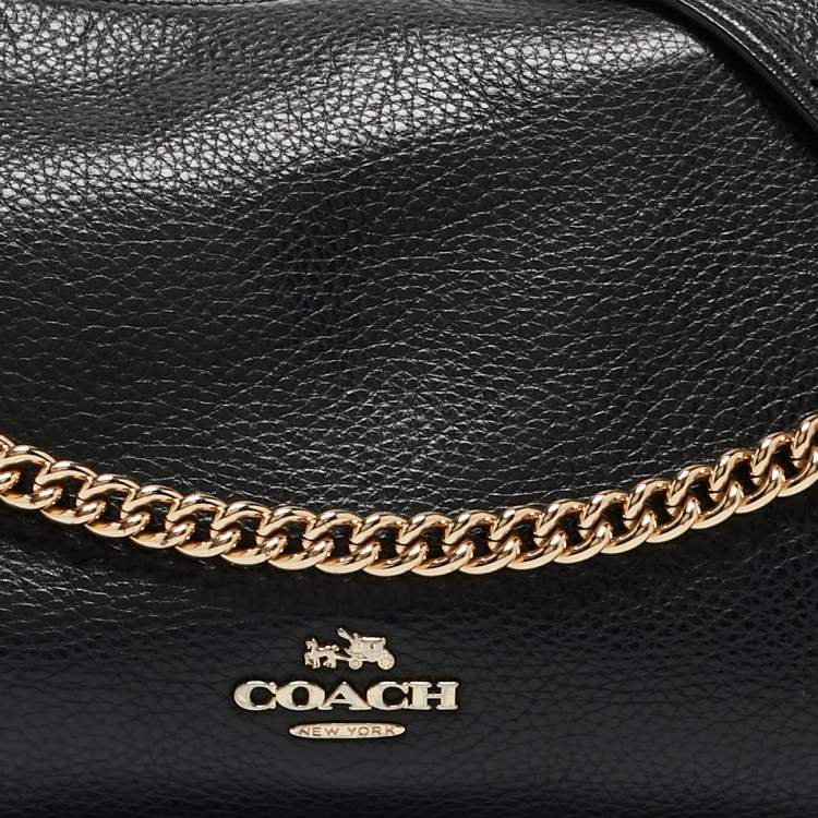 Pre Owned Coach Black Leather Carrie Crossbody Bag