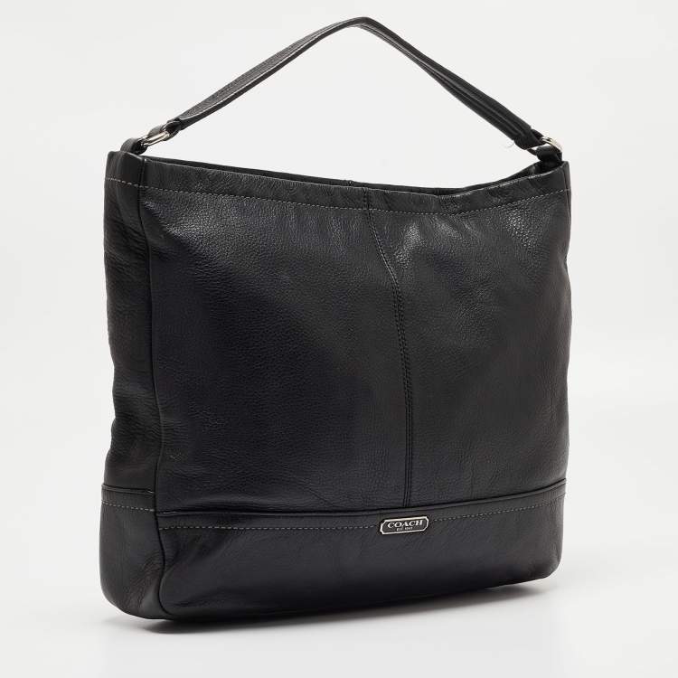 Pre Owned Coach Black Leather Park Hobo