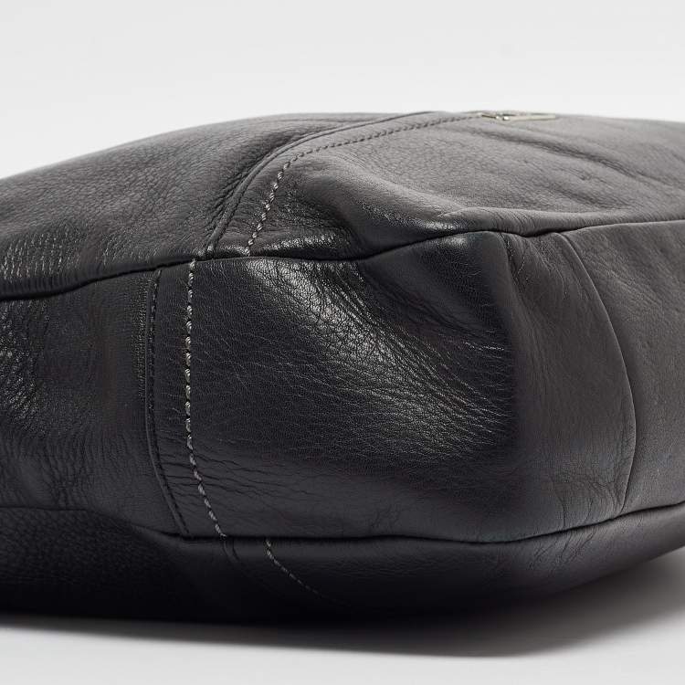 Pre Owned Coach Black Leather Park Hobo
